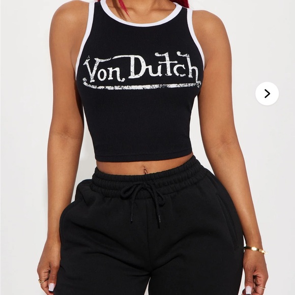 Von Dutch Black Women's Crop Top - Picture 1 of 1